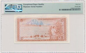 Kenya, 5 Shilings 1975 - PMG 65 EPQ - repeater serial number