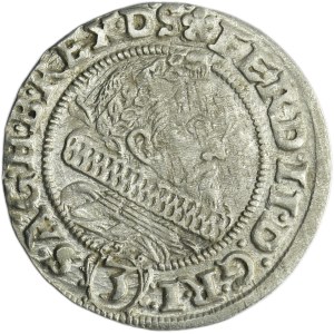 Śląsk, Panowanie habsburskie, Ferdynand II, 3 Krajcary Wrocław 1636 HZ- RZADKIE