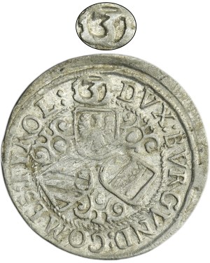 Austria, Leopold V, 3 Kreuzer Hall undated - VERY RARE, face value at top