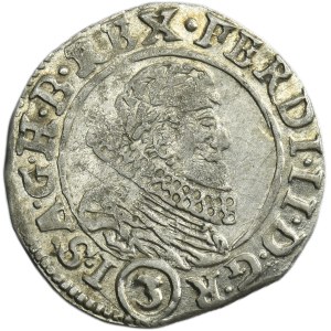 Austria, Ferdinand II, 3 Kreuzer Prague 1637
