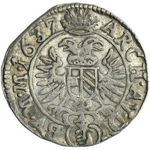 Austria, Ferdinand II, 3 Kreuzer Prague 1637
