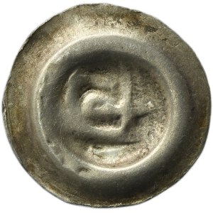 Śląsk, Księstwo Świdnicko-Jaworskie, Zygmunt Luksemburski, Albrecht lub Władysław Pogrobowiec, Halerz brakteatowy Świdnica 1414-1448 - łeb w prawo