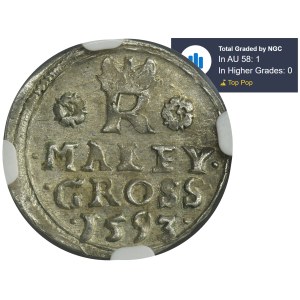 Bohemia, Rudolf II, Maley gross Joachimsthal 1593 - NGC AU58