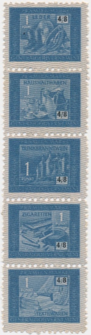 GG, Pramienmarke - bonus stamps, 1 point - belt 5 pcs.