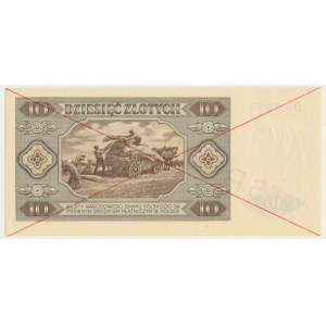 10 złotych 1948 - SPECIMEN - D 0000000 -