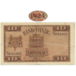 Danzig, 10 Gulden 1924 - A/A - RARE