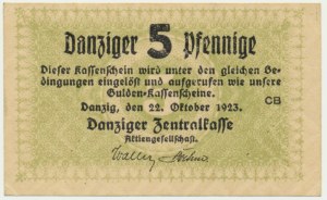 Danzig, 5 Pfennige 1923 - October -