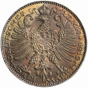 Germany, Saxe-Weimar-Eisenach, Wilhelm Ernst, 3 Mark Berlin 1915 A