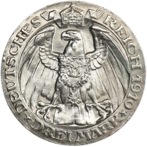 Germany, Kingdom of Prussia, Wilhem II, 3 mark Berlin 1910