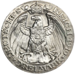 Germany, Kingdom of Prussia, Wilhem II, 3 mark Berlin 1910