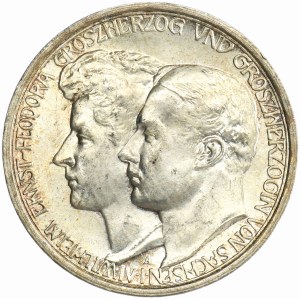 Germany, Saxony-Weimar-Eisenach, Wilhelm Ernst, 3 Mark Berlin 1910 A