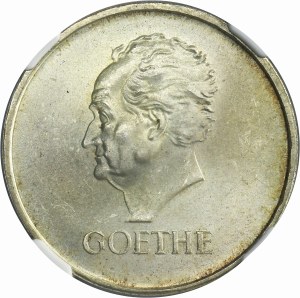 Allemagne, République de Weimar, 3 Marks Stuttgart 1932 F - Goethe - NGC MS64+