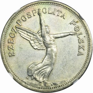 Nike, 5 złotych Warszawa 1928 - NGC AU DETAILS
