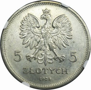 Nike, 5 gold Warsaw 1928 - NGC AU DETAILS