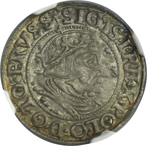 Sigismund I the Old, Groschen Danzig 1538 - PRVSS - NGC AU55
