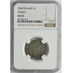 Zygmunt I Stary, Grosz Gdańsk 1538 - PRVSS - NGC AU55