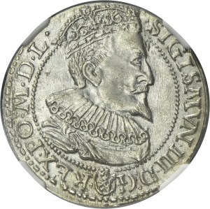 Sigismund III Vasa, 6 Groschen Marienburg 1596 - NGC AU DETAILS