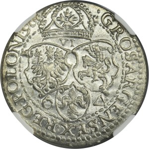 Sigismund III Vasa, 6 Groschen Marienburg 1596 - NGC AU DETAILS