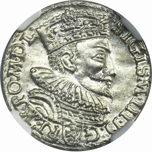 Sigismund III Vasa, 3 Groschen Marienburg 1594 - NGC MS63