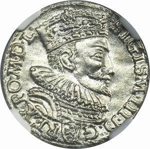 Sigismund III Vasa, 3 Groschen Marienburg 1594 - NGC MS63