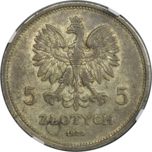 Nike, 5 gold Warsaw 1928 - NGC AU53