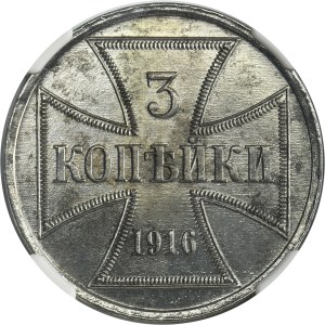Ost, 3 Kopeck Berlin 1916 A - NGC UNC DETAILS