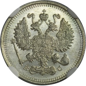 Russia, Nicholas II, 10 Kopeck Petersburg 1915 BC - NGC MS65