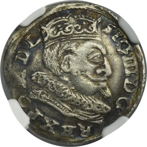 Sigismund III Vasa, 3 Groschen Lublin 1599 - NGC AU DETAILS