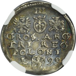 Zygmunt III Waza, Trojak Lublin 1599 - NGC AU DETAILS