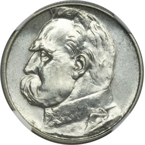 Piłsudski, 5 złotych 1935 - NGC MS64