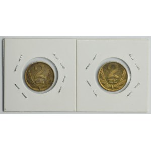 Zestaw, DESTRUKT, 2 złote 1977 i 1988 (2 szt.)