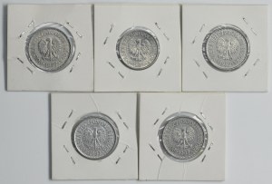 Zestaw, DESTRUKT, 50 groszy i 1 złoty (5 szt.)
