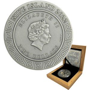 Niue, Elizabeth II, 2 Dollars Warsaw 2022 - Dionysus