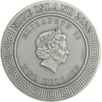 Niue, Elizabeth II, 2 Dollars Warsaw 2022 - Dionysus