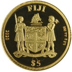 Fiji, Elizabeth II, 5 Dollars 2020 - Jesus Christ