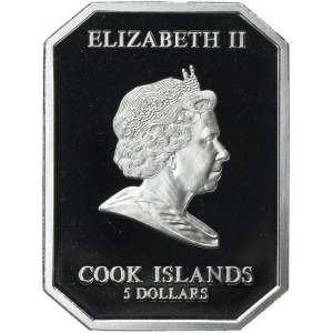 Cook Islands, Elizabeth II, 5 Dollars 2009 - Apollo Belwederski