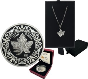 Canada, Elizabeth II, 30 Dollars Ottawa 2020 - Maple Leaf Brooch Legacy