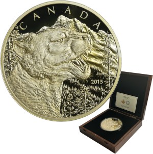 Canada, Elizabeth II, 125 Dollars Ottawa 2015 - Growling Cougar