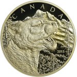 Canada, Elizabeth II, 125 Dollars Ottawa 2015 - Growling Cougar
