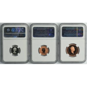 Set, Canada, Elizabeth II, 1 Cent and 10 Cent (3 pcs.) - NGC PF68-69 and SP69