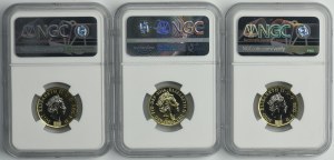 Set, Great Britain, Elizabeth II, 1 Pound 2016-2020 (3 pcs.) - NGC MS69 MDL