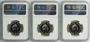Set, Great Britain, Elizabeth II, 2 Pounds 2016 (3 pcs.) - NGC MS67