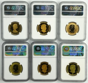 Ensemble, Canada, Elizabeth II, 1 $ (6 pièces) - NGC PF68-69 et SP69