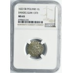 Sigismund III Vasa, Grosz Gdańsk 1623 SB - NGC MS65