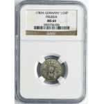Germany, Kingdom of Prussia, Frederick II, 1/24 Thaler Berlin 1783 A - NGC MS64