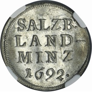 Archbishopric of Salzburg, Jan Ernest von Thun Hohenstein, 4 Kreuzer 1692 - NGC MS62