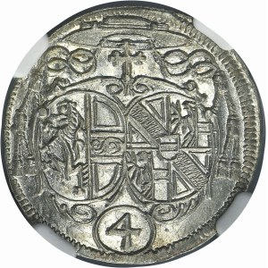 Archbishopric of Salzburg, Jan Ernest von Thun Hohenstein, 4 Kreuzer 1692 - NGC MS62
