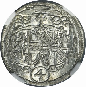 Archbishopric of Salzburg, Jan Ernest von Thun Hohenstein, 4 Kreuzer 1692 - NGC MS62