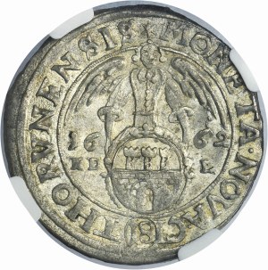 John II Casimir, 1/4 Thaler Thorn 1662 HDL - NGC MS64 - ILLUSTRATED