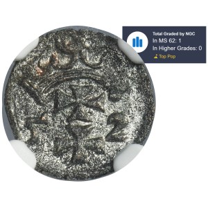 Sigismund II Augustus, Denarius Danzig 1552 - VERY RARE